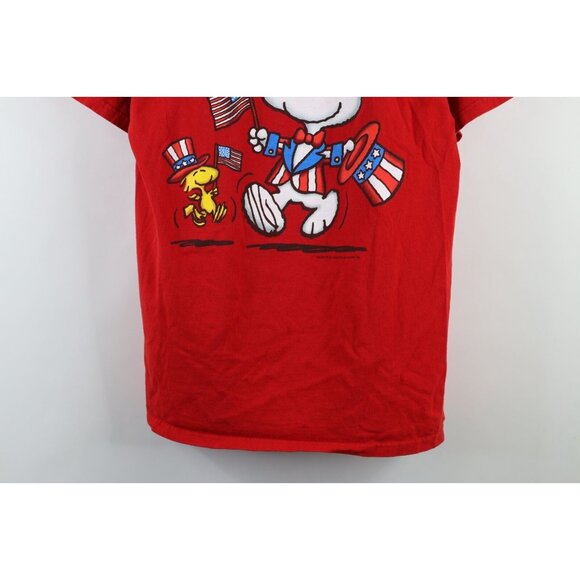 Vintage Snoopy Peanuts Mens Medium Faded Woodstock Snoopy Fourth of July T-Shirt - Picture 3 of 11